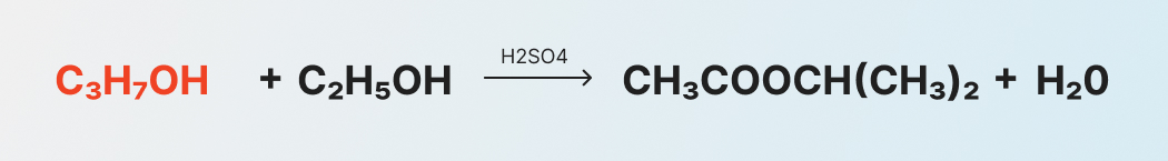 реакция этерификации с изопропанолом
